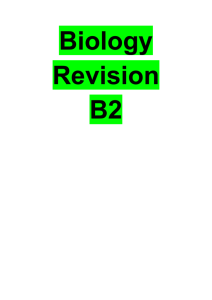 B2 revision notes - Mr Tasker
