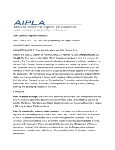 AIPLA NLC Post-Meeting Spring 2015 Committee Report 6-9