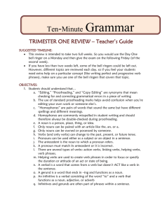 TRIMESTER ONE REVIEW – Teacher`s Guide