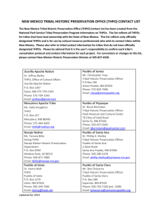 new mexico tribal historic preservation office (thpo) contact list