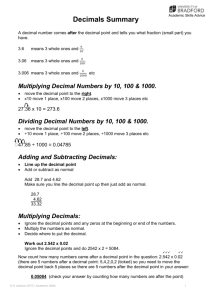 decimals-summary
