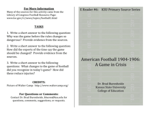 American Football Crisis - College of Education