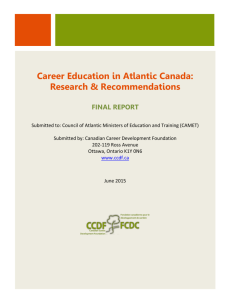 An Atlantic Career Education Strategy for Provincial Action