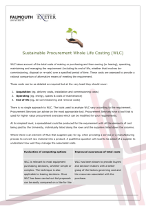 Sustainable Procurement Whole Life Costing 6-Feb-2015