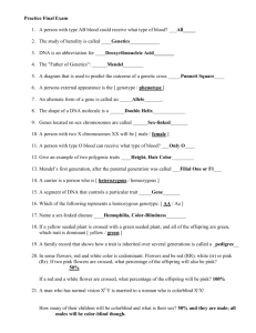 Practice Final Exam Key