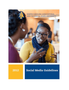NC A&T Social Media Guidelines - North Carolina Agricultural and