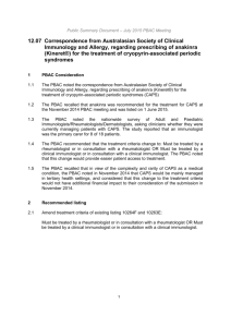 Public Summary Document (PSD) July 2015 PBAC Meeting