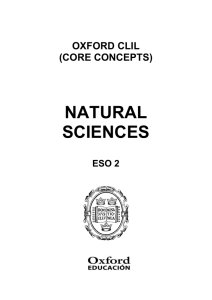 Programación Natural Sciences Core Concepts 2º ESO English