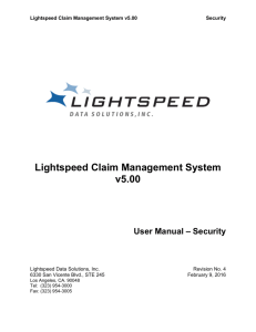 ELCMS User Manual - Security