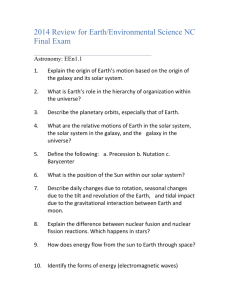 2014 Review for Earth/Environmental Science NC Final Exam