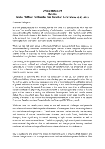 Official Statement Rwanda Global Platform for Disaster