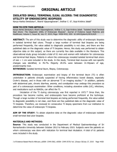 isolated small terminal ileal ulcers: the diagnostic utility of