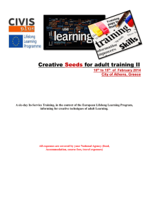 Creative Seeds for adult training - salto