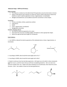 Drawing resonance structures and VSEPR