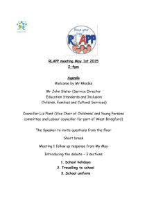 RLAPP meeting May 1st 2015