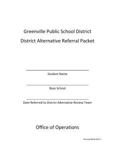 Alternative Placement - Greenville Public Schools