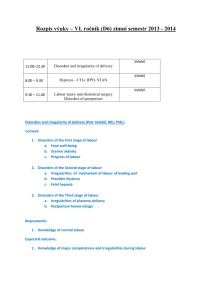 Rozpis výuky – VI. ročník (D6) zimní semestr 2013
