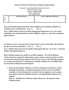 Initial Review of Human Subjects Research