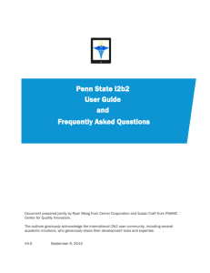 i2b2 User Guide & Frequently Asked Questions