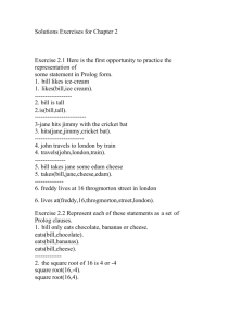 Solutions Exercises for Chapter 2 Exercise 2.1 Here is the first