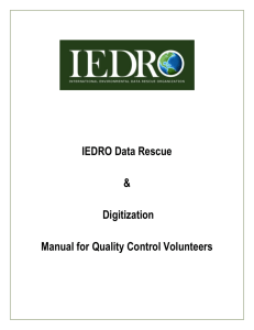 IEDRO Quality Control Volunteer