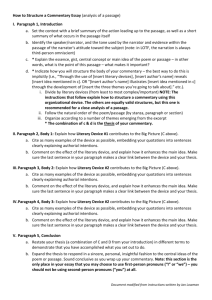 How to Structure a Commentary Essay (analysis of a passage