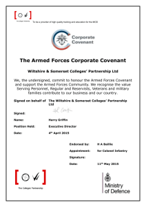 Armed Forces Corporate Covenant - Wiltshire & Somerset Colleges