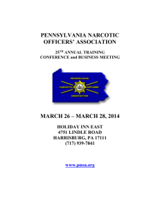 12:00 PM - Pennsylvania Narcotic Officers` Association