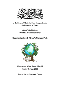 Khutbah – World Environment Day 2015 Layout