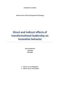 Innovative behavior - University of Twente Student Theses