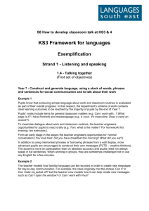 LSE How to develop classroom talk KS3 Framework for languages