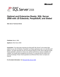 SQL Server 2008 and Oracle Applications