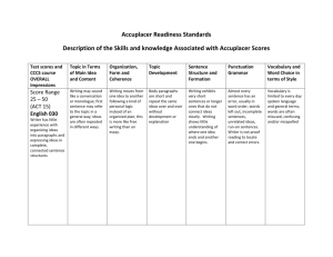 Accuplacer_-_Writing_Chart - Cherry Creek School District