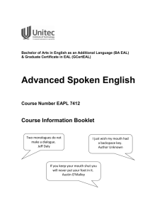 Course Information Booklet