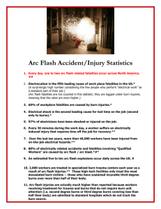 Arc Flash Accident/Injury Statistics