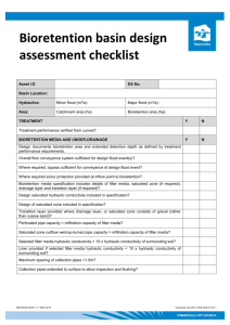Bioretention basin design assessment checklist