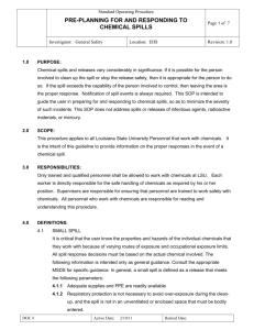 pre-planning for and responding to chemical spills - Lsu