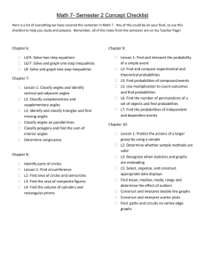 Math 7- Semester 2 Concept Checklist