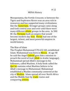 MENA history notes