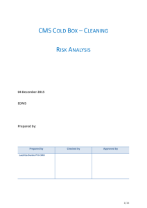 Risk Analysis_Cold Box_Cleaning_20151202 - Indico