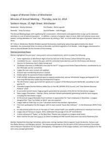 2014 Annual Meeting Minutes - League of Women Voters of