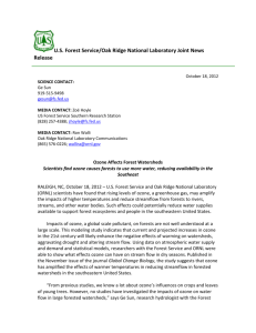 this news release. - Eastern Forest Environmental Threat