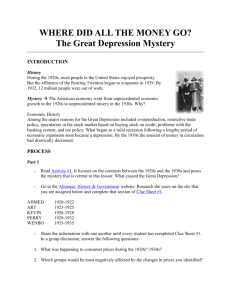 The Great Depression Mystery