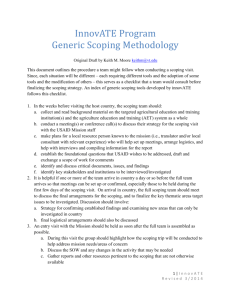 General Scoping Methodology