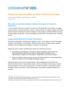 Using Concrete Examples to Teach Abstract Concepts