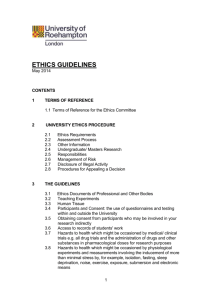 Ethics Guidelines - University of Roehampton