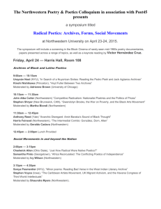 Radical Poetics: Archives, Forms, Social