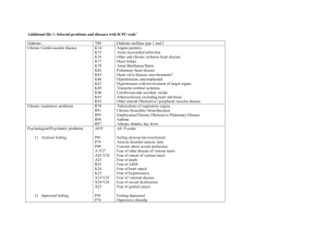 Additional file 1: Selected problems and diseases