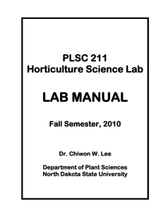 plsc 211 Lab manual - North Dakota State University