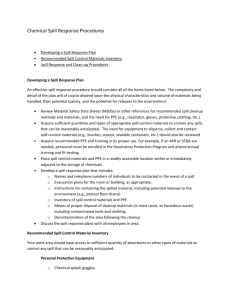 Chemical Spill Response Procedures Developing a Spill Response